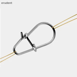 Erudent 100 ชิ้นคลิปตกปลา Fast Crankbait Snaps ตัวเชื่อมต่อตกปลาน้ําเค็มล็อคล่อสแตนเลสใหม่