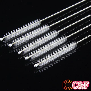 C&F แปรงล้างหลอดดูด จุกนม ขนไนล่อน ไม่ทำให้เป็นรอย Stainless steel soft straw straw brush