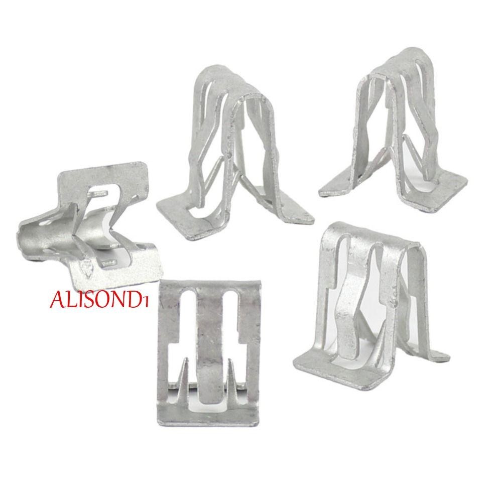 Alisond1 20 ชิ้น คลิปยึดแดชบอร์ด, คลิปยึดแดชบอร์ด รูปตัว U เสาโลหะ, คลิปยึดรถยนต์ ตกแต่งแผงหน้าปัด จัดระเบียบรถยนต์