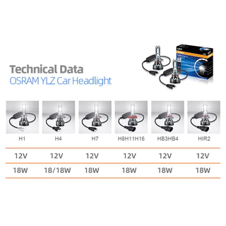 OSRAM LED H4 H7 H11 HIR2 HB3 LEDriving CF Series ไฟหน้ารถ 50W 4000LM Bright H1 H8 H16 9005 9006 HB4 6000K โคมไฟ LED สีขาว