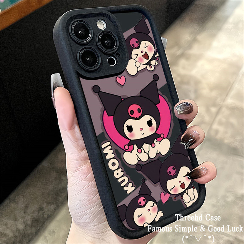 เคสโทรศัพท์ ซิลิโคนนิ่ม ผิวด้าน กันกระแทก กันรอยเลนส์กล้อง ลายการ์ตูนคุโรมิ สําหรับ Samsung A05s A05 A12 A14 A23 A50 A50s A30s A04 A04S A03S A02S M12 M22