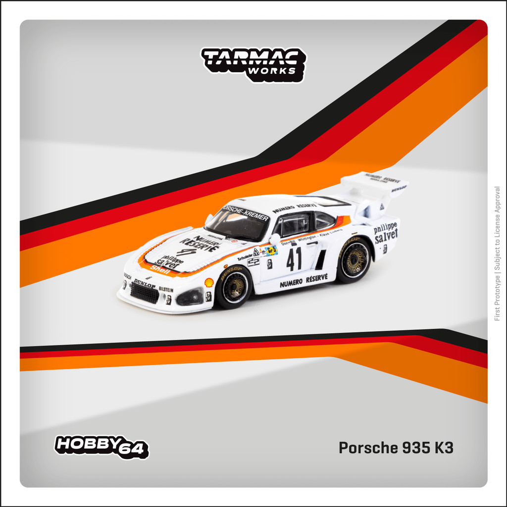Tarmac Works 1/64 HOBBY64 Porsche 935 K3 24h of Le Mans 1979 - D. Whittington / B. Whittington T64-0