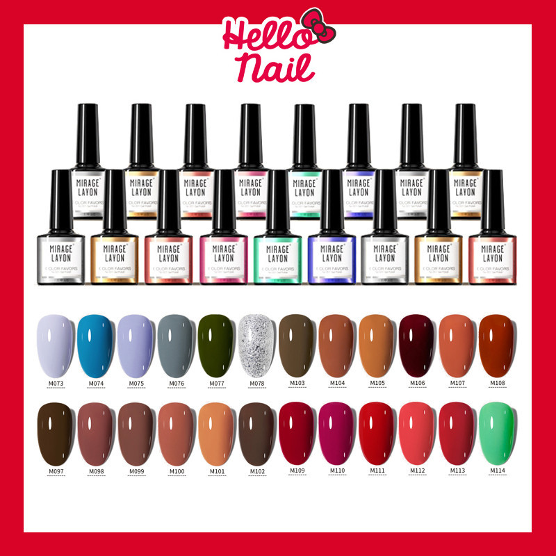 สีเจล Mirrage Gel ยาทาเล็บเจล เจลทาเล็บ สีเจลทาเล็บ UV/LED แบบต้องอบ [073-114]
