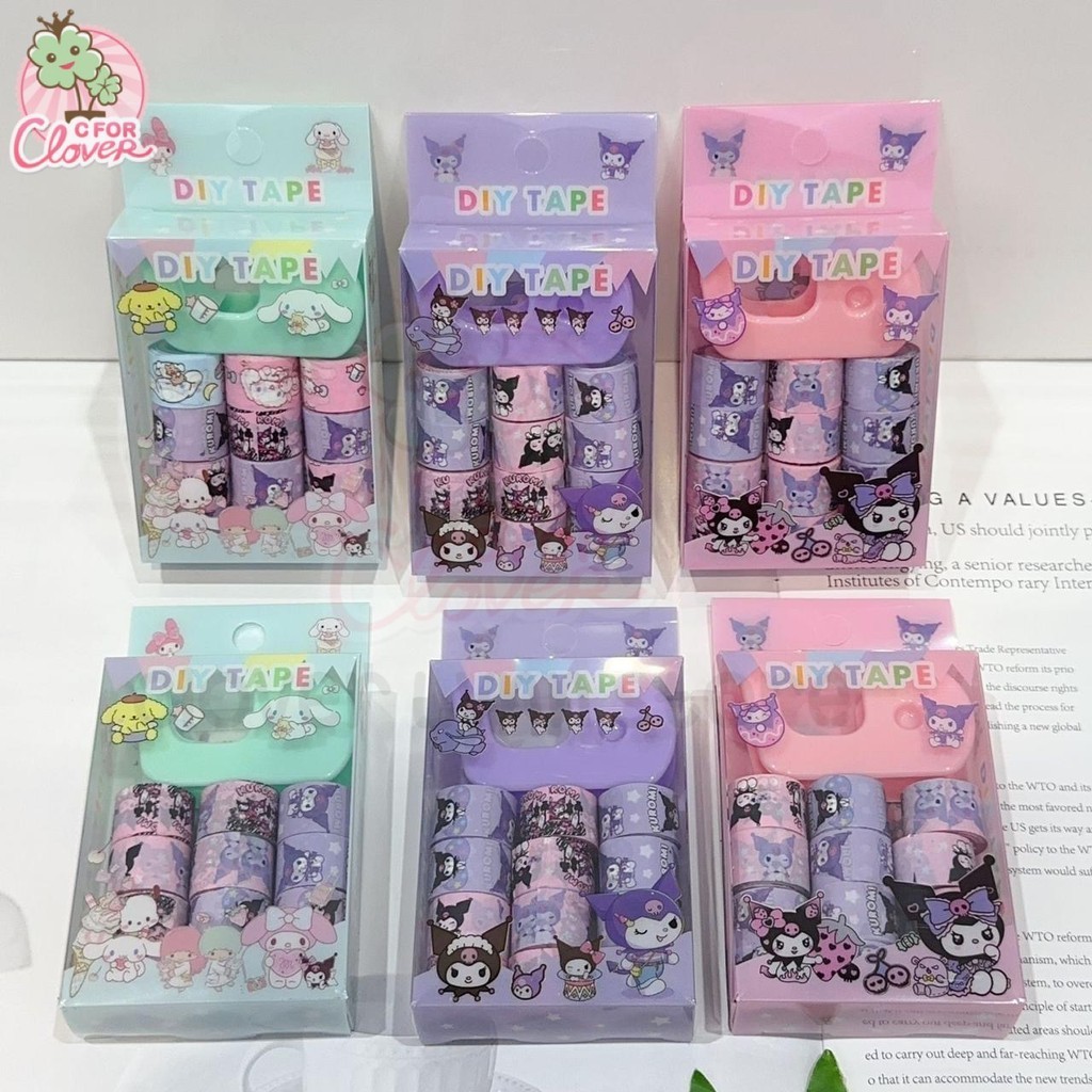 MINI DIY เทปน่ารัก CHARACTER เครื่องเขียนเทปขนาดเล็ก CHARACTER มายเมโลดี้ kuromi sanlio srio cinnamo