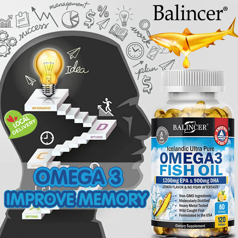 Balincer Omega-3 อาหารเสริมน้ํามันปลา – Omega-3 EPA และ DHA รองรับสมอง ข้อต่อ และสุขภาพดวงตา