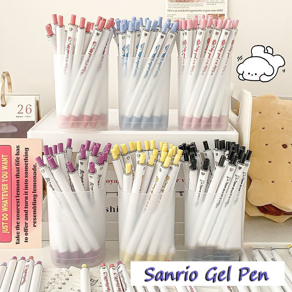 ปากกาเจล 0.5 มม. ลายการ์ตูน Kuromi Pochacco Sanrio Melody Cinnamoroll น่ารัก เครื่องเขียน สําหรับนักเรียน