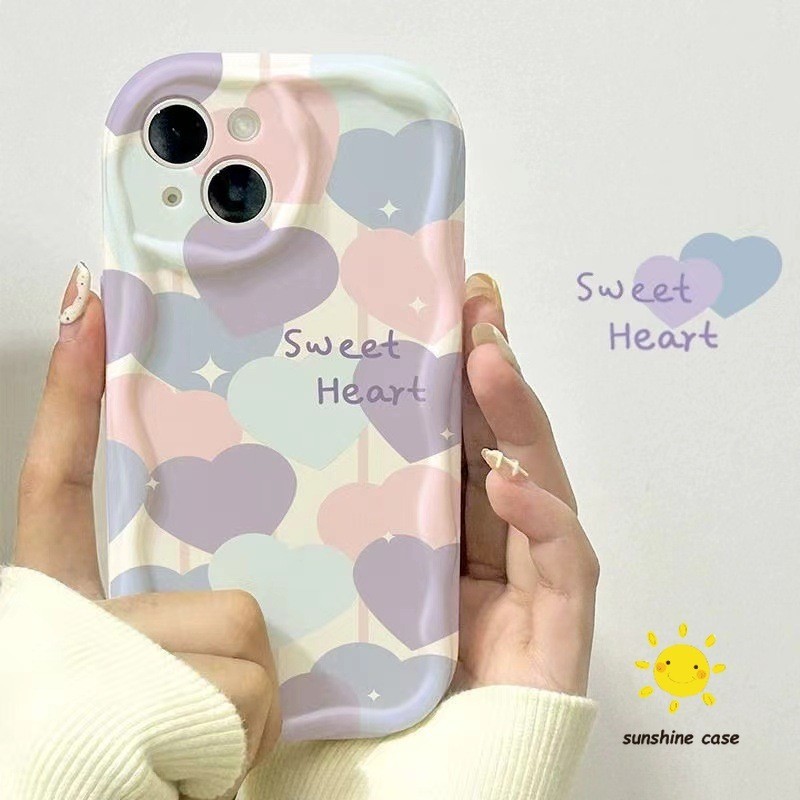 เคสไอโฟน FOR IPHONE 11 14 PRO iPhone 11 13 12Pro MAX X XS XR XSMAX 6 7 8 Plus หน้าจอเต็มไปด้วยความรัก เคส Phone Case