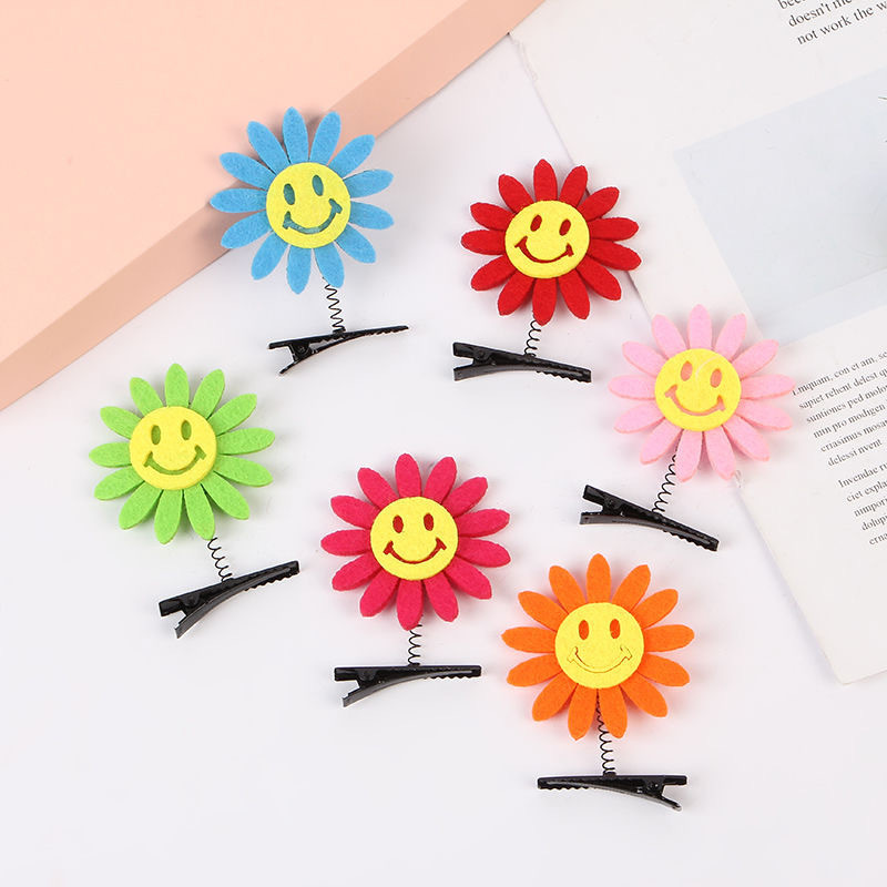 กิ๊บติดผม รูปดอกทานตะวัน เป็ดน้อย สีเหลือง เครื่องประดับ สําหรับเด็ก - รูปที่ 5