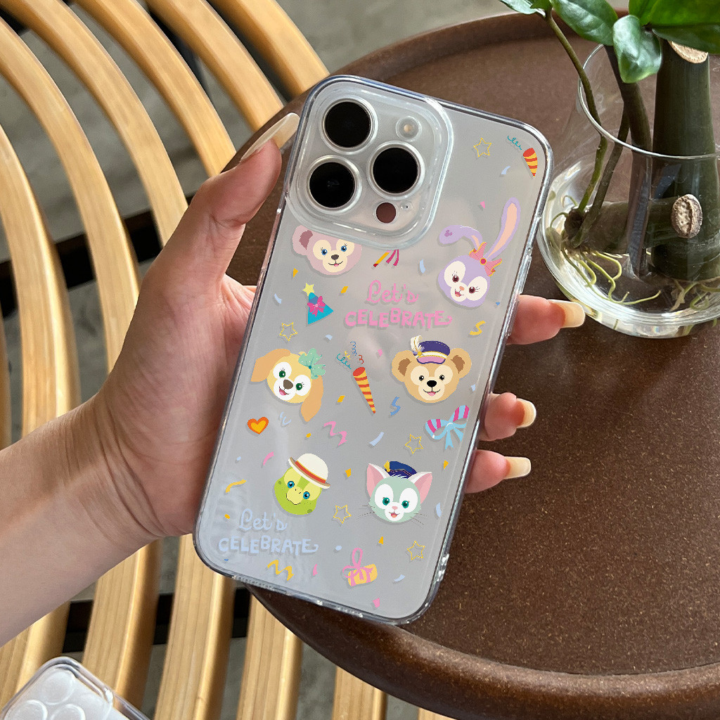 พร้อมส่งในประเทศไทย เคสโทรศัพท์มือถือ แบบใส ลายครอบครัวหมี Duffy สําหรับ iphone 14PM 14Plus 13 11 12 7/8Plus XS