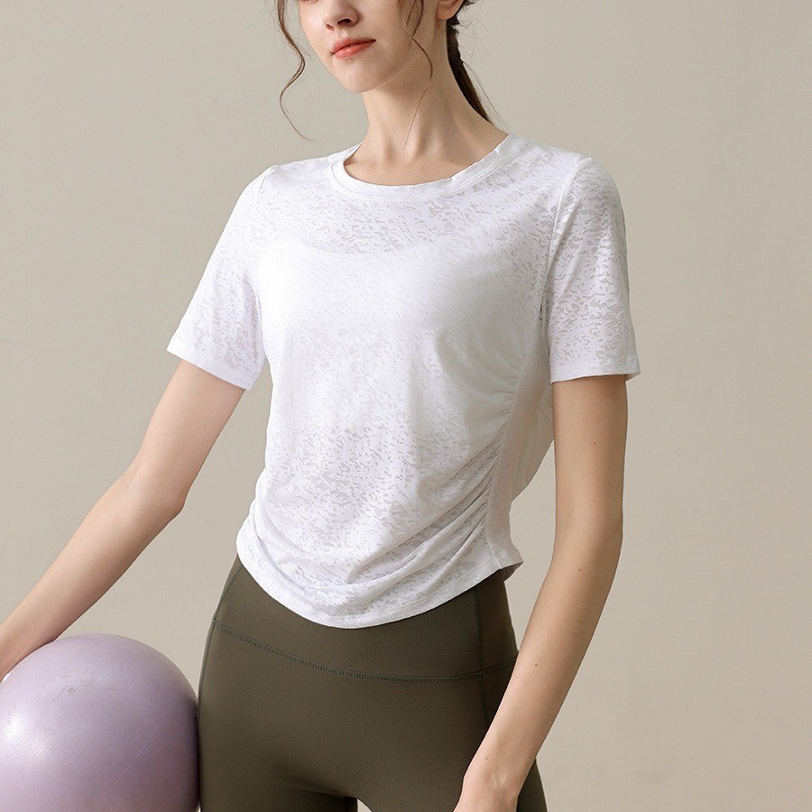 Wmuncc 2026 เสื้อแขนสั้น แบบเข้ารูป เหมาะกับใส่เล่นโยคะ พิลาทิส ฟิตเนส แบบมืออาชีพ สําหรับผู้หญิง