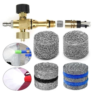 QWISTZO 1 ชิ้นตาข่ายหัวฉีด,หิมะโฟม Lance อะไหล่ 3000 PSI Orifice หัวฉีดเคล็ดลับ, Richer Lather สําหรับเครื่องซักผ้าแรงดันสูง Multi-layer โฟม Maker กรอง