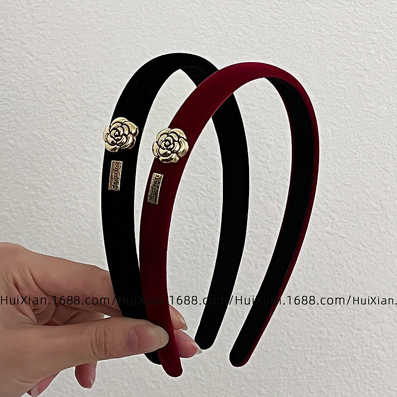 ที่คาดผม ลายดอกคามิเลีย สไตล์ฝรั่งเศส เรโทร สําหรับผู้หญิง