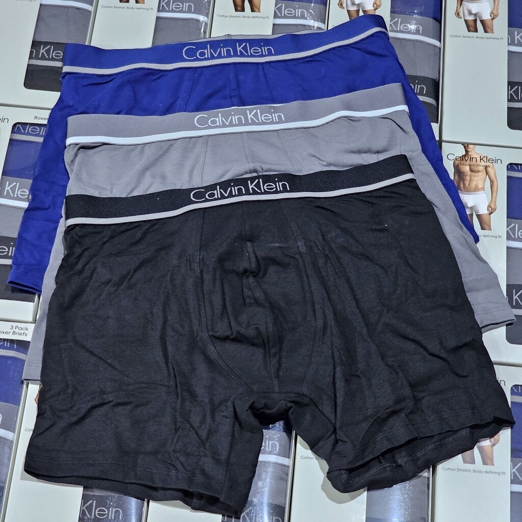 กางเกงใน CK Calvin Klein Men Underwear ทรง Boxer แพค 3 ตัว ของแท้ 100%