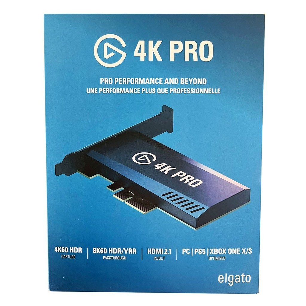 Elgato 4K Pro PCIe Game Capture Card (10GBK9901) - 8K60 Passthrough, 4K60 Capture, HDMI 2.1
