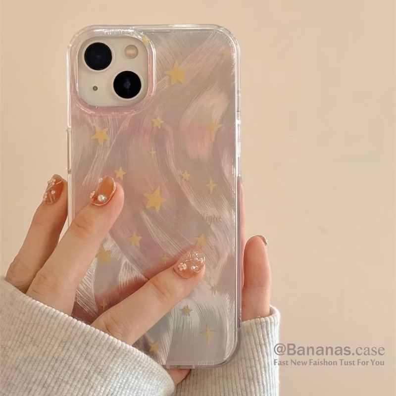 เคสโทรศัพท์มือถือ แบบนิ่ม พิมพ์ลายดาว สําหรับ iPhone 15 14 13 12 11 Pro Max X Xr Xs Max 7 8 Plus SE2020