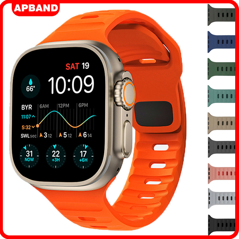 ซิลิโคนสมาร์ทนาฬิกาสายคล้องคอ Series 11 10 9 8 7 6 5 สำหรับ แอปเปิ้ลดู Iwatch  Ultra/SE 3 2 46mm 49mm 45mm 41mm 44 40 42