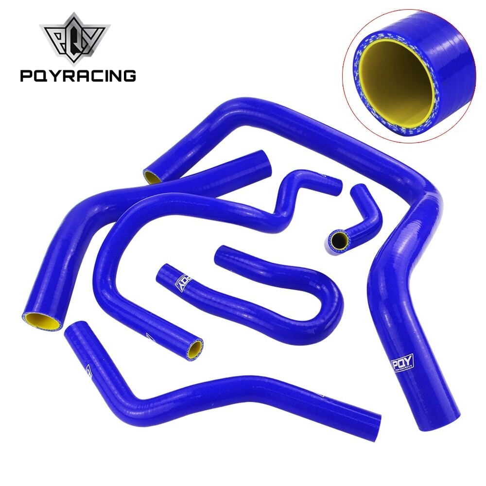 blue & yellow 6PCS Silicone Radiator Hose kit For HONDA CIVIC DOHC Type R DC2 EK4/9 B16A/B B18C With