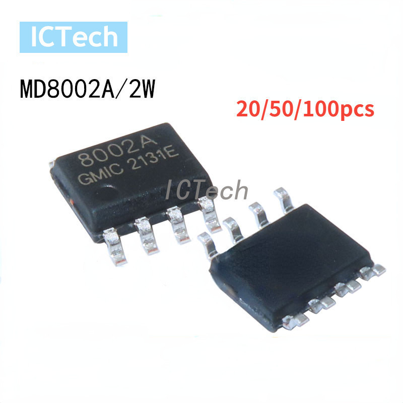 ไอซีขยายเสียง MD8002A 8002A SOP8 เข้าได้กับ LM4871 100 50 20 ชิ้น