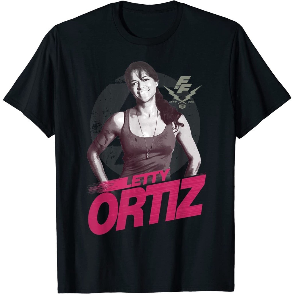 【NEW】 Baju เสื้อยืดแขนสั้น พิมพ์ลายโลโก้ Fast &amp; Furious Letty Ortiz Smiling Portrait แฟชั่น สําหรับผู้ชาย และผู้หญิง_09