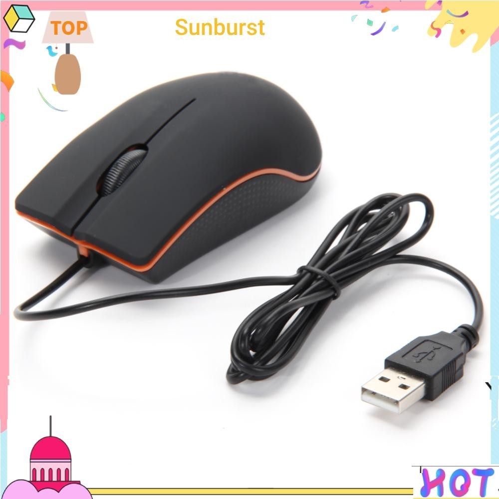 เมาส์ออปติคอล แบบใช้สาย USB 3D ขนาดเล็ก สําหรับคอมพิวเตอร์ แล็ปท็อป PC [Sunburst11.th]