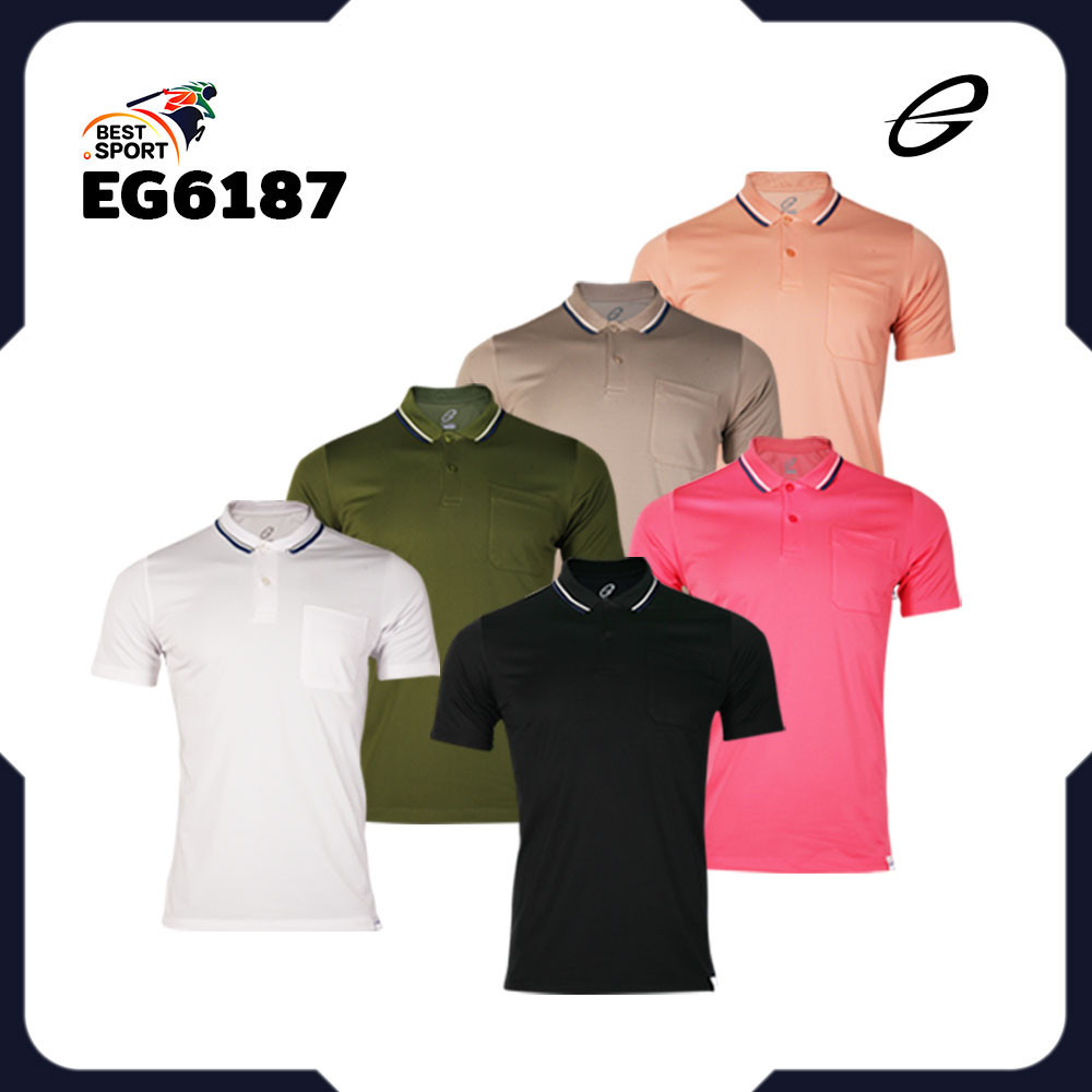 ส่งฟรีไม่มีโม้!! EGO SPORT เสื้อโปโลชายเบสิคแขนสั้น รุ่น EG6187 ชุด 3 แท้100%