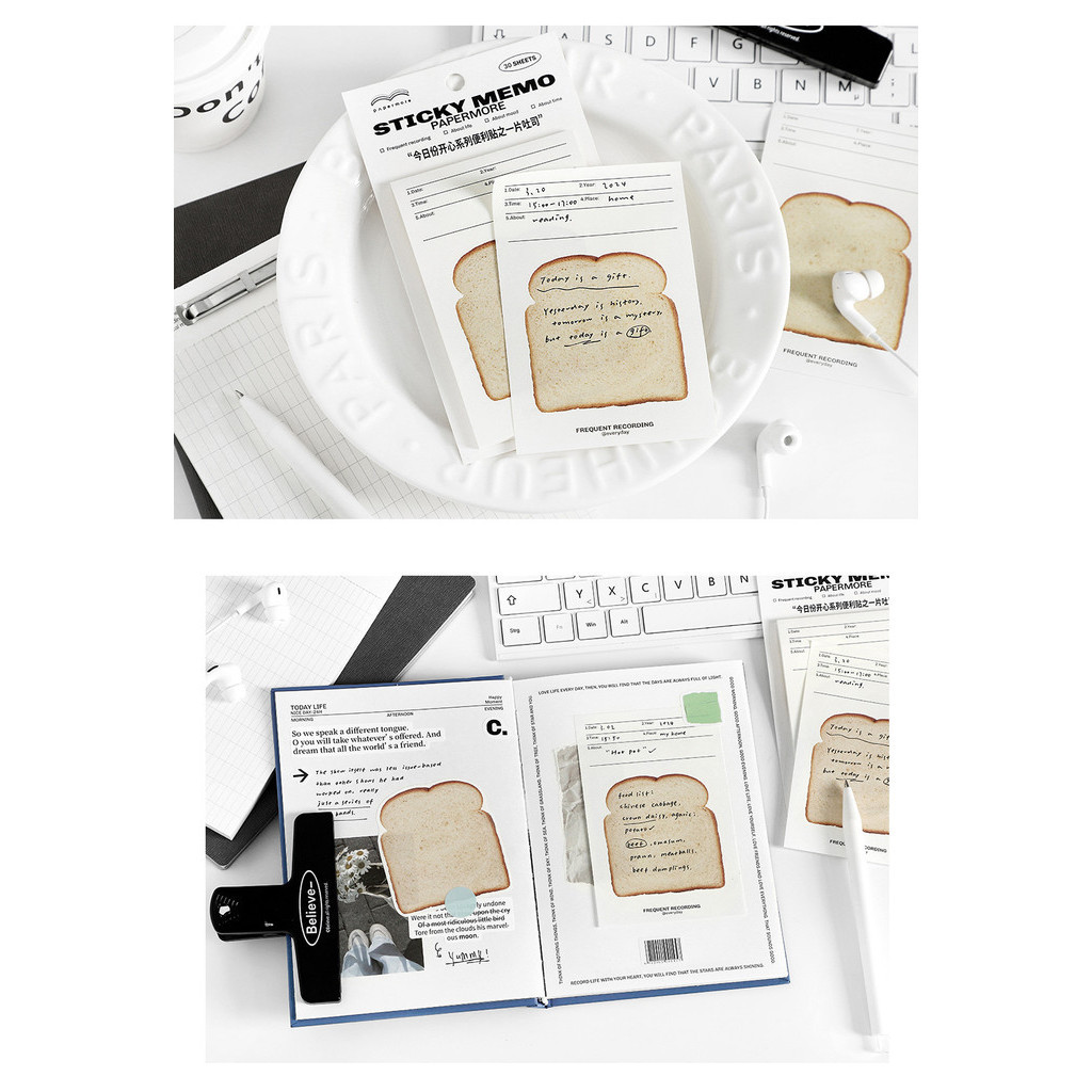 Cdaily|สติกเกอร์กระดาษโพสต์อิท ธีมอาหารเช้า 30 ชิ้น - รูปที่ 7