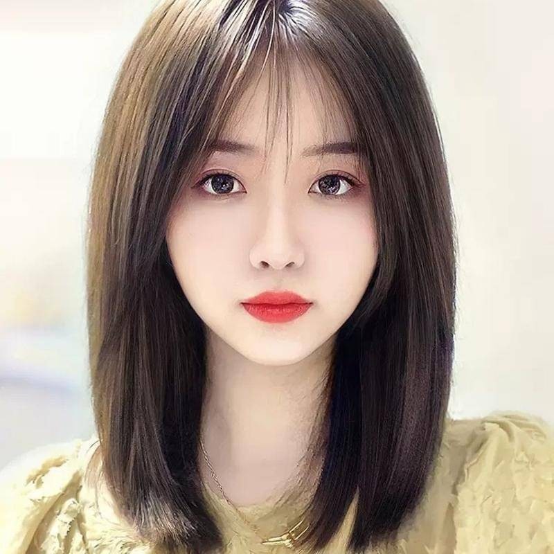 วิกผมบ๊อบ 100% วิกผมมนุษย์ สีดํา และสีน้ําตาลมอคค่า วิกผมสีขาว ตาข่ายระบายอากาศ และน้ําหนักเบา สําหรับผู้หญิง