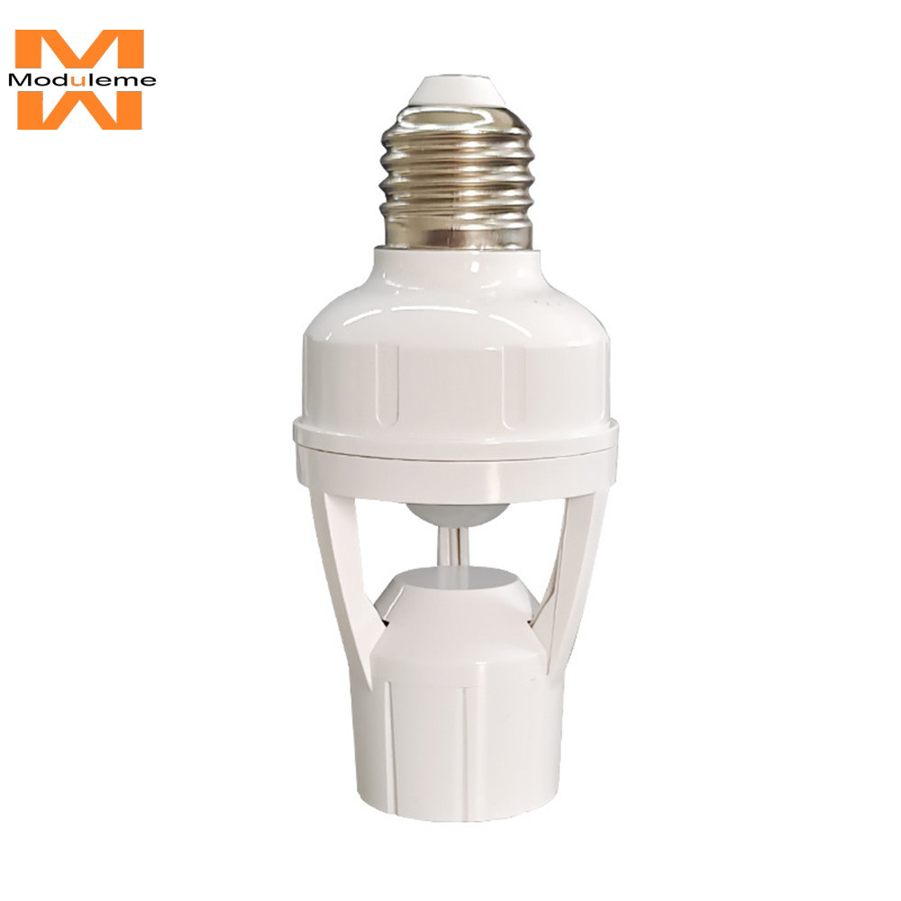 ซ็อกเก็ตแปลง AC100-240V E27 พร้อมเซนเซอร์จับการเคลื่อนไหว PIR LED E27