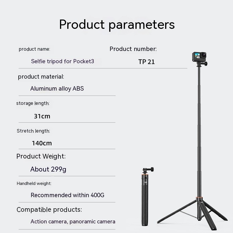 อุปกรณ์เสริมขาตั้งกล้องเซลฟี่ สําหรับ DJI OSMO POCKET 3 Action 4 ONE X2