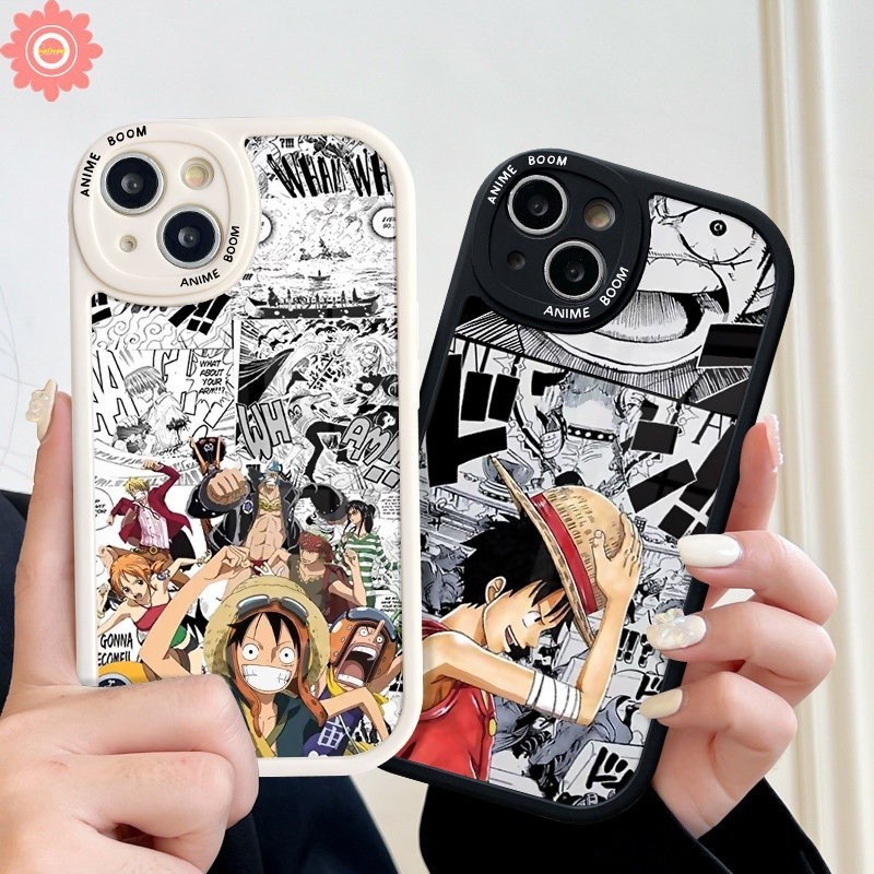 [สินค้า 1 บาท ส่งจากไทย] เคสโทรศัพท์มือถือ Tpu แบบนิ่ม ลายการ์ตูนอนิเมะ One Piece Luffy สําหรับ iPhone 7 8 plus XR 14 11 12 13 Pro Max
