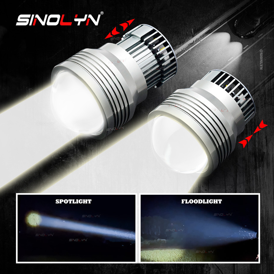 Sinolyn ไฟตัดหมอก LED 81000LM 47W 6000K กันน้ํา ไฟสปอร์ตไลท์มอเตอร์ไซค์ อุปกรณ์เสริม สําหรับติดกันชนรถยนต์ รถจักรยานยนต์