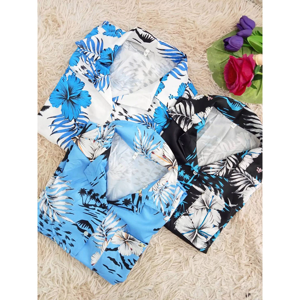 เสื้อคอปกแขนสั้นผู้หญิง ลายดอกไม้ วินเทจ thumbnail 9