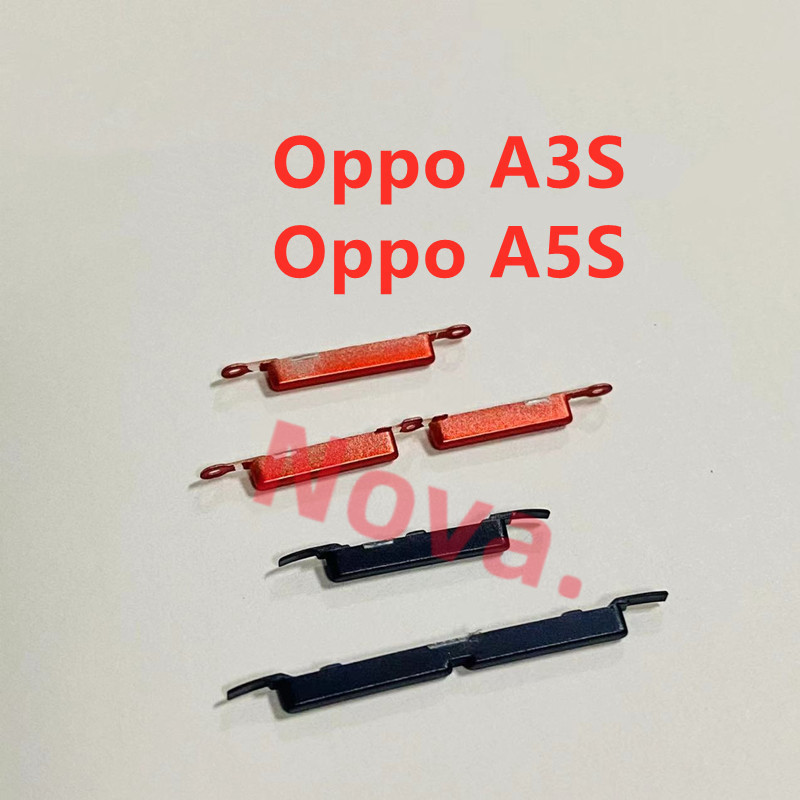 ปุ่มปรับระดับเสียงไฟสําหรับ Oppo A3s A5s สวิตช์กุญแจด้านข้างด้านนอกฝาครอบโทรศัพท์มือถือส่วน