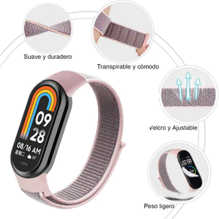 สายรัดไนลอน Smartwatch Xiaomi Mi Band Miband 10 9 8 สำหรับอุปกรณ์กีฬา