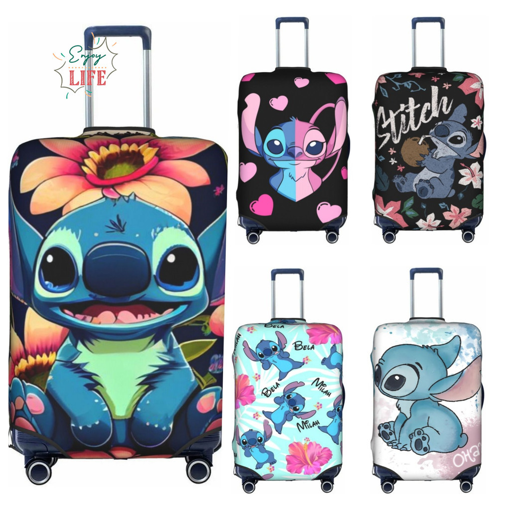 Disneys Stitch กระเป๋าเดินทางการ์ตูนตลกกระเป๋าเดินทาง Protector เหมาะกับ 18-32 นิ้วกระเป๋าเดินทาง 1154