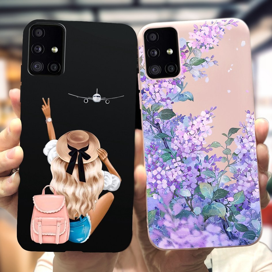 เคสโทรศัพท์มือถือ ซิลิโคนนิ่ม TPU ลายดอกไม้ สําหรับ Samsung Galaxy M51 SM-M515F M51 2020