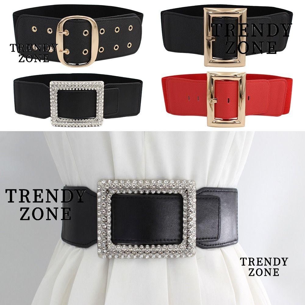Trendyzone เข็มขัดแฟชั่น เอวยางยืด ลําลอง สําหรับกระโปรง