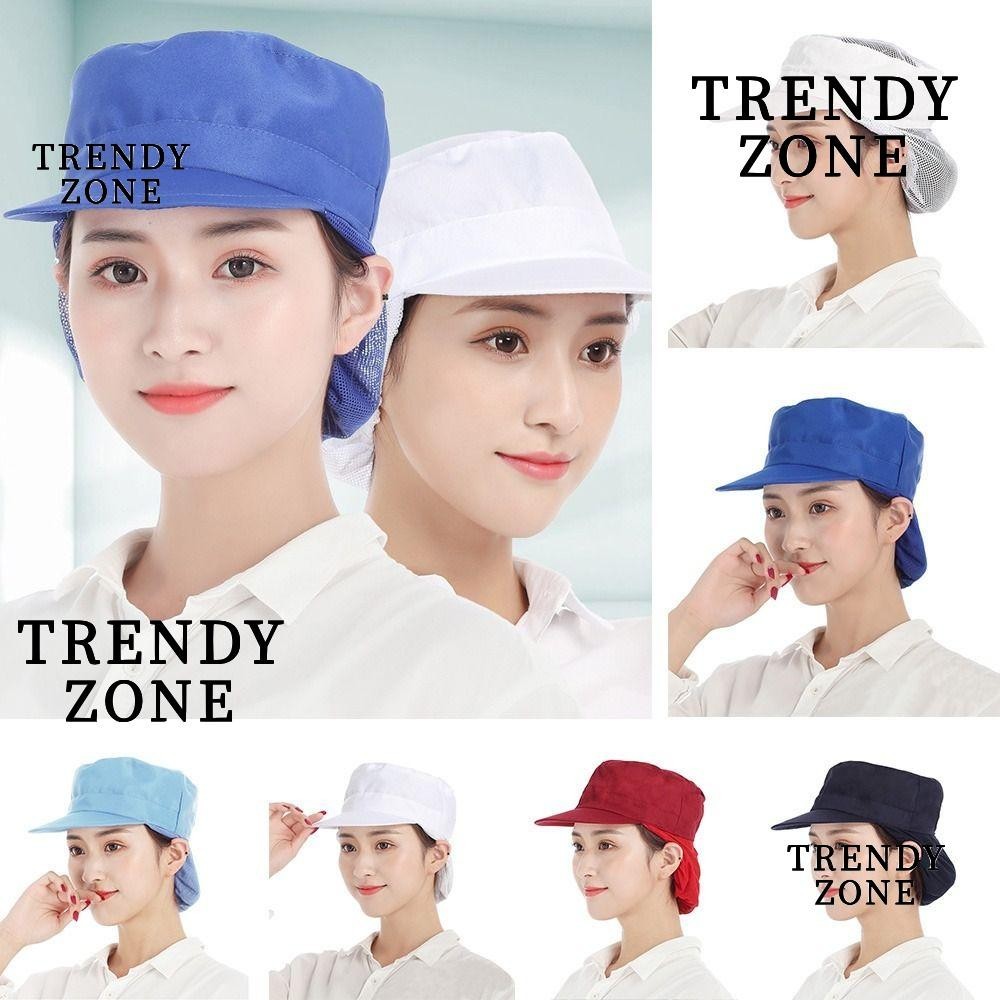 Trendyzone หมวกทํางาน ครัว กันฝุ่น ทําอาหาร ถูกสุขอนามัย หมวกทําอาหาร ระบายอากาศ