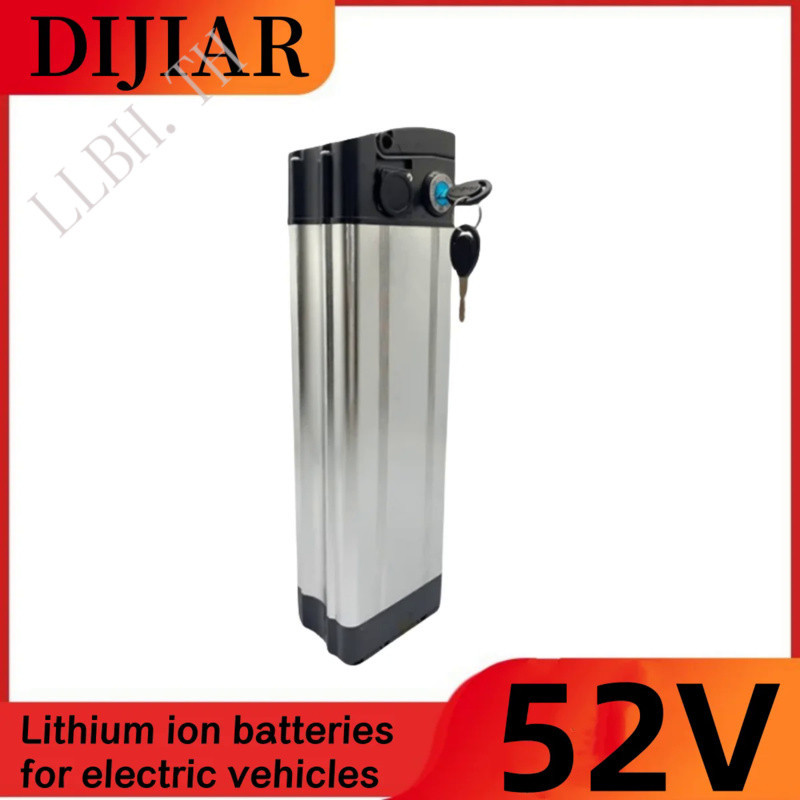 52V 20ah 25ah 30ah 35ah 40ahSilver Fish Style Electric Bike Battery Lithium Battery With Aluminum Ca