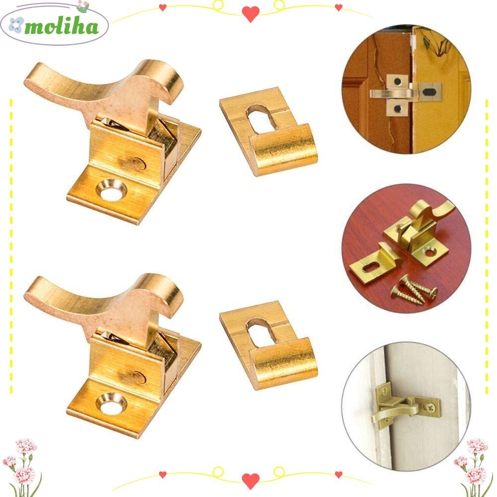 Moliha กลอนล็อกประตู หน้าต่างอัตโนมัติ ทองเหลือง เสียงเบา ทนทาน สําหรับบ้าน