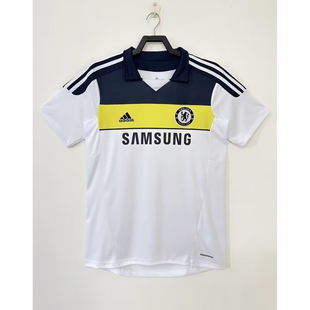 เสื้อกีฬาแขนสั้น ลายทีมชาติฟุตบอล Chelsea Two Away 1112 ชุดเยือน คุณภาพสูง AAA+