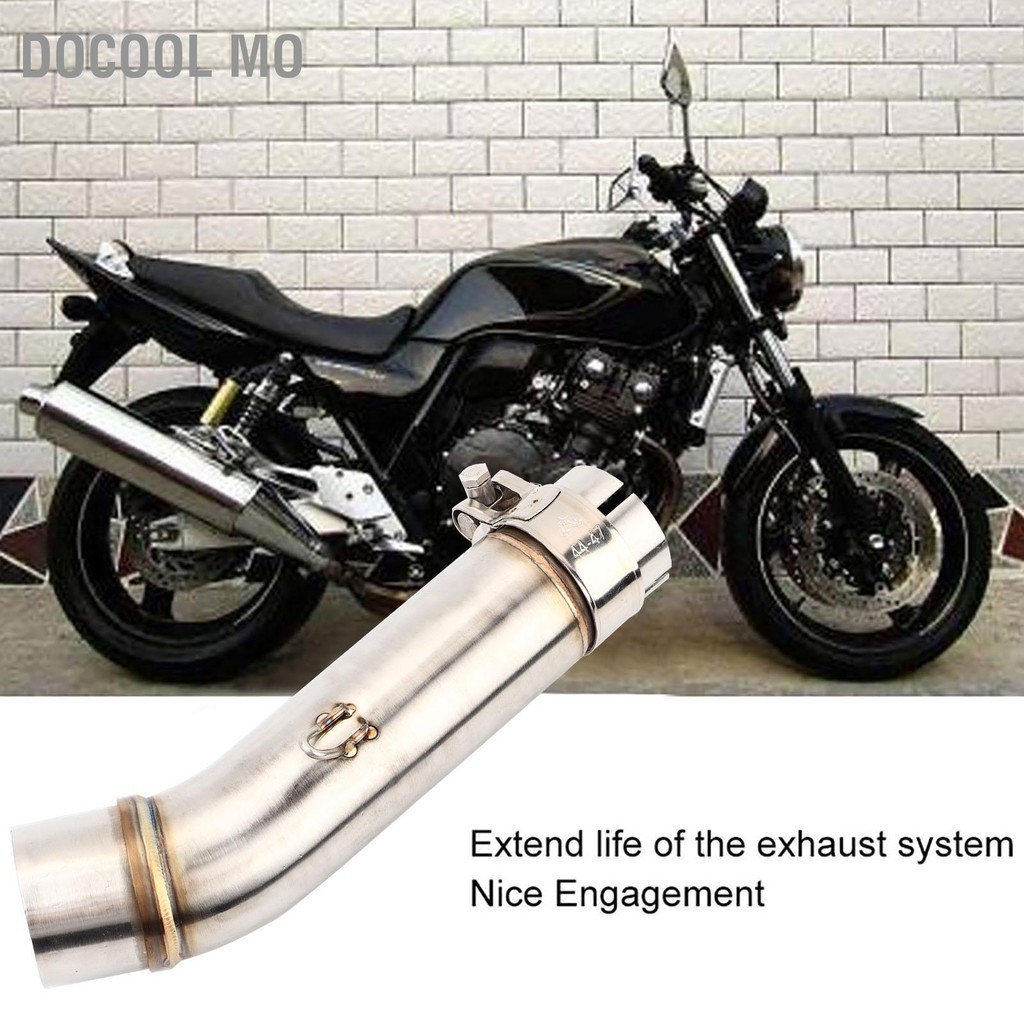 Docool Mo การปรับเปลี่ยนรถจักรยานยนต์ท่อไอเสีย Vent Middle Link Pipe สำหรับ CB400