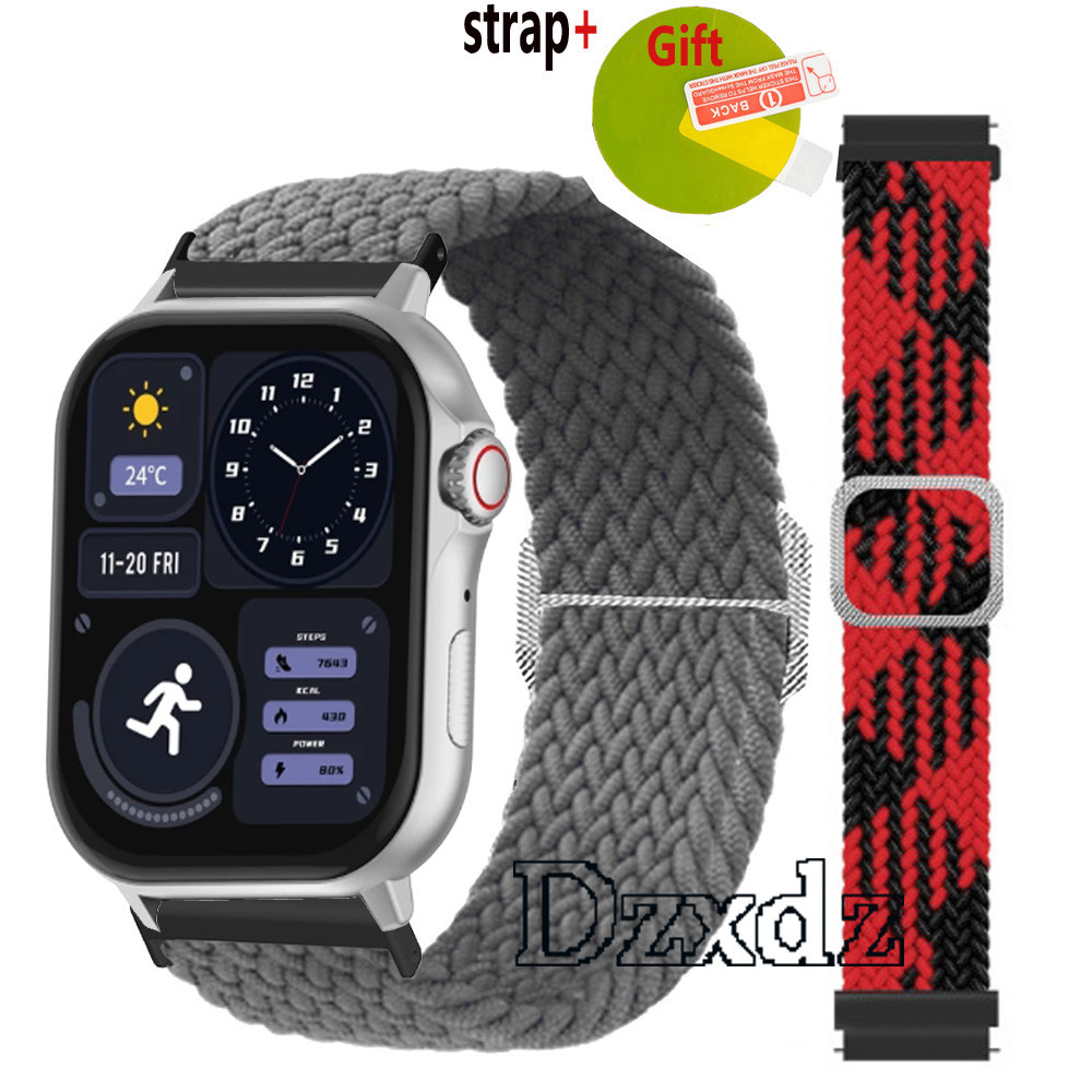 Colmi P82 P71 สายรัดสําหรับ COLMI P20 Plus P28 Plus สมาร์ทวอท์ชสายนาฬิกาไนลอนปรับสร้อยข้อมืออุปกรณ์เ