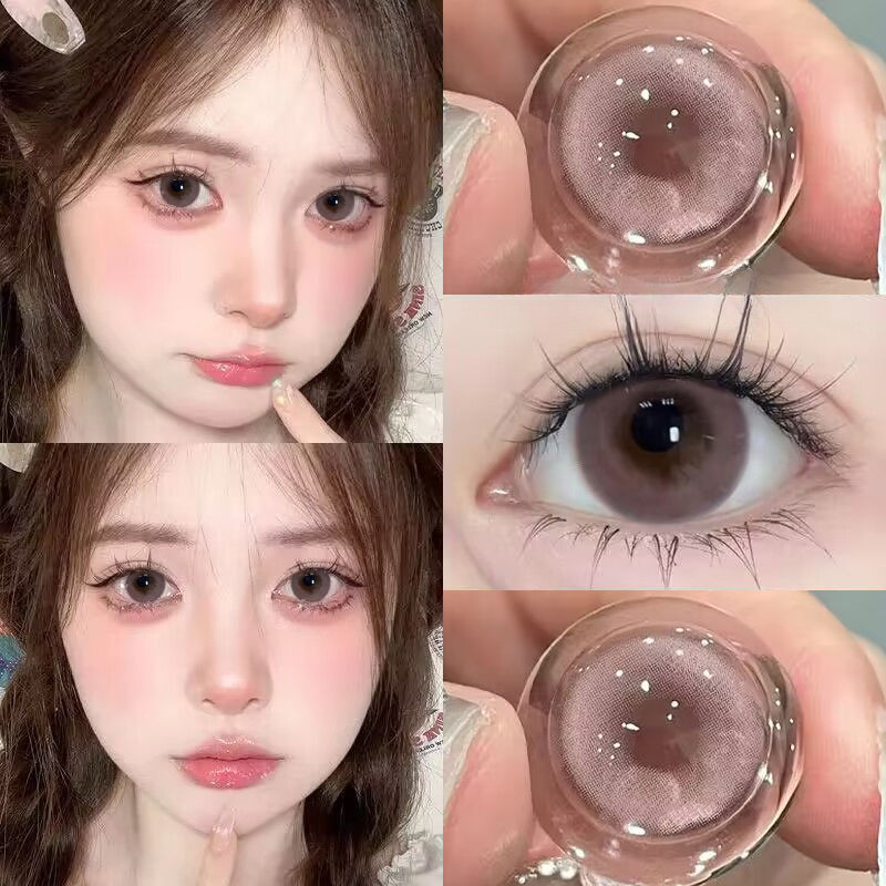 (COD) -100 ~-800 สีครึ่งปีโยนคอนแทคเลนส์คอนแทคเลนส์คอนแทคเลนส์สายตาสั้น 14.0 mm/14.5 mm 050