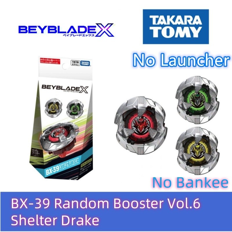 Takara Tomy Beyblade-X Bx-39 Random Booster Vol.6 (Shelter Drake)(Comfirmed Style 1 Pc) Spin Toy