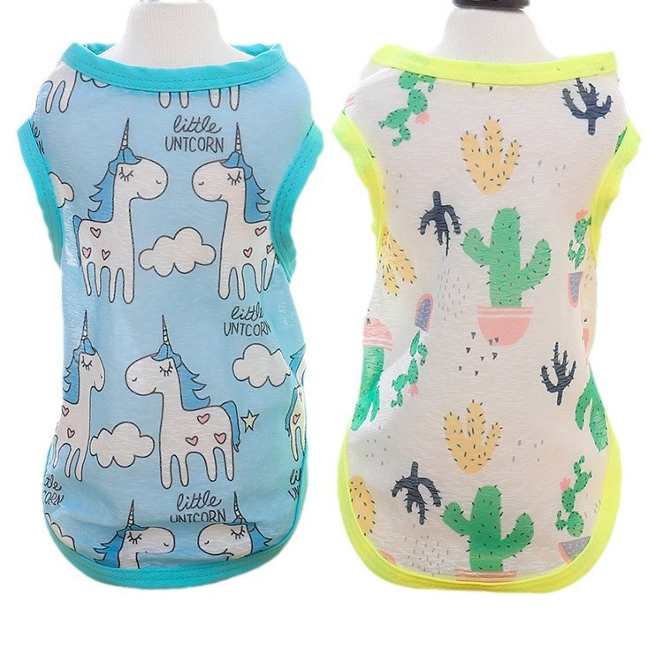 7 สีขนาด XS-5XL เสื้อผ้าสัตว์เลี้ยงฤดูร้อนใหม่สําหรับสุนัขและแมวกระต่าย - รูปที่ 5