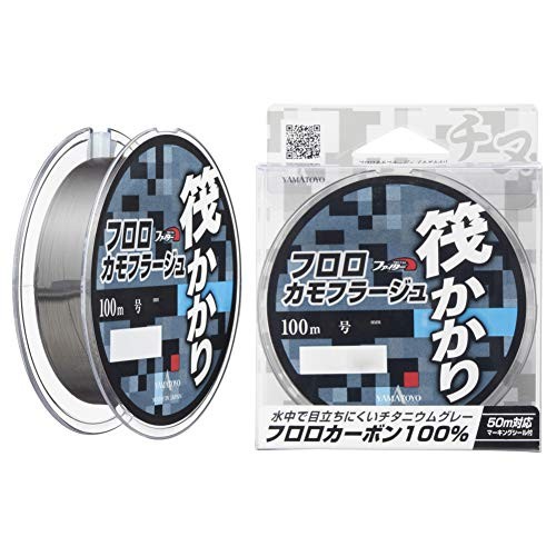 YAMATOYO Fluorocarbon Line Fluorocamouflage 100m Titanium Gray