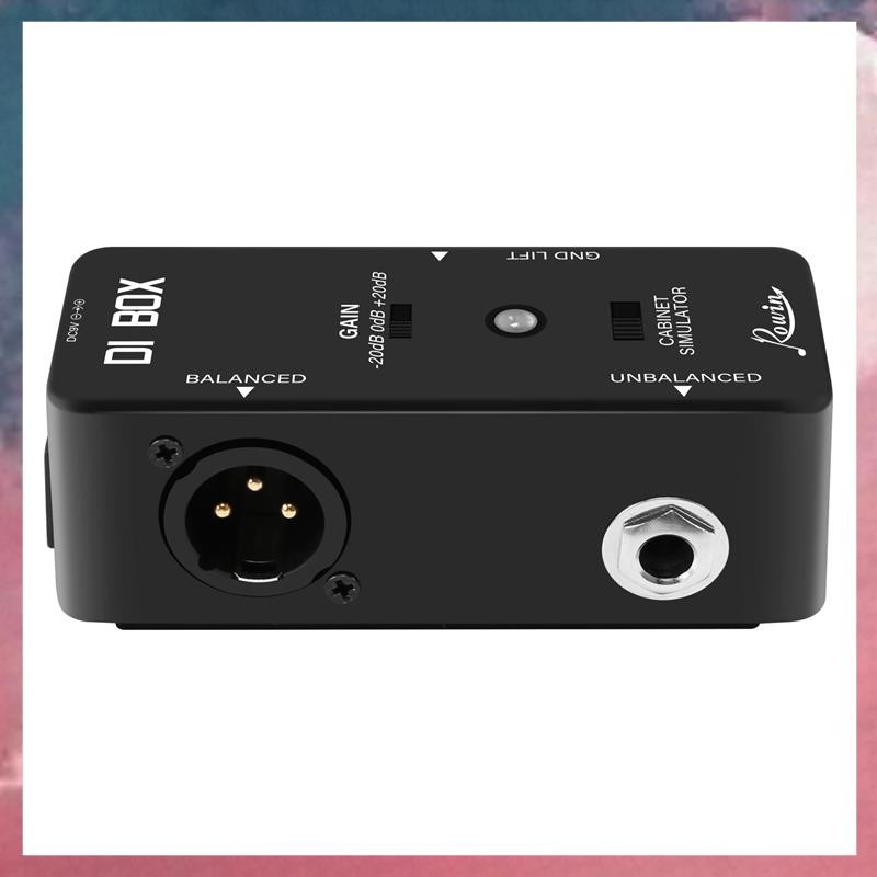 Di BOX LEF-331 Micro-DI พร้อม Cab Sim และ Gain Guitar Effect Pedal True Bypass