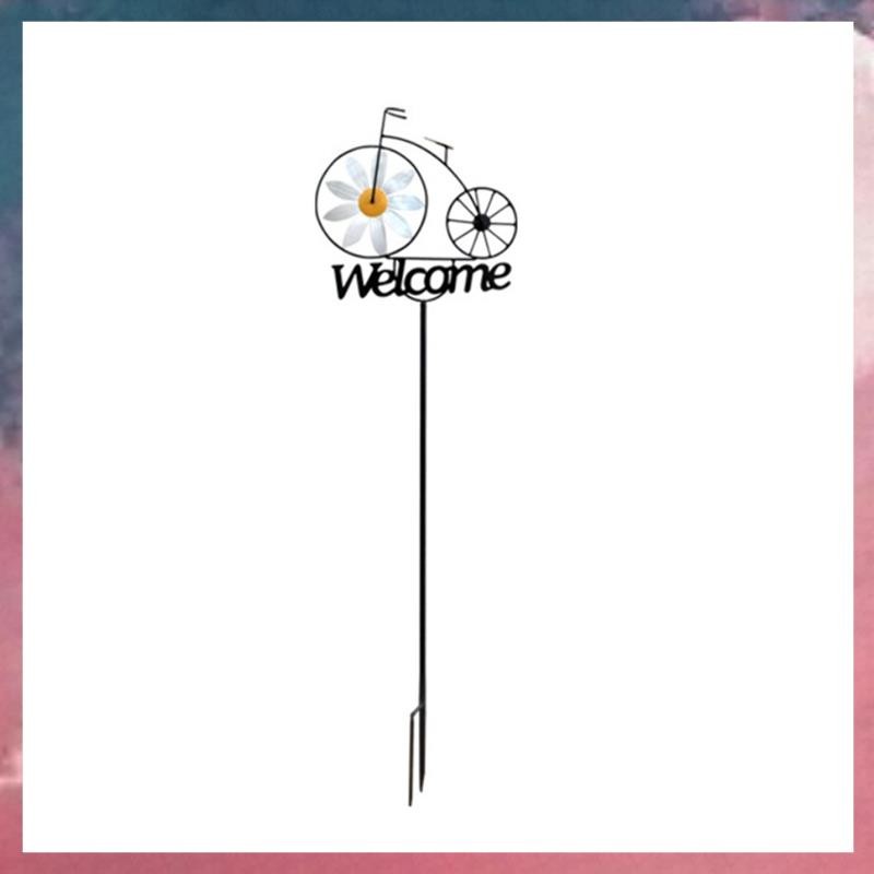 Wind Spinner Metal 3D Windmill Bike Stand Craft Outdoor Yard & Garden Accessoriess