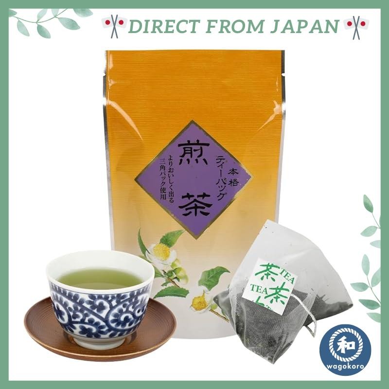 Green Tea Bags from Seisenen Honten, Kyoto Uji Fine Green Tea, Authentic Japanese Green Tea, Domesti